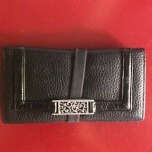Brighton Black Leather Spanish Lace Check Book